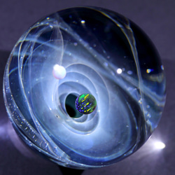 49mm 宇宙ガラスマーブル - オブジェ  no.M054 4枚目の画像