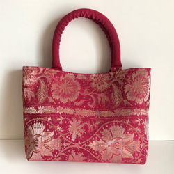 ❤プリン❤ ハンドメイド 帯 リメイク 帯リメイクバッグ 黒金花 トートバッグ nonohana1492 通販
