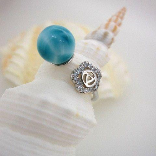 ハンドメイド ラリマーシルバーリング ラリマー リング シルバー (964) 指輪・リング luce 通販 13745404