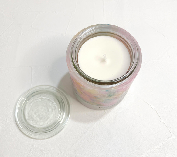 Painting  candle(ピンク) 送料無料 4枚目の画像