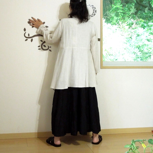 asana HEMP100% テロテロ NEW 麻女カーディガン○きなり
