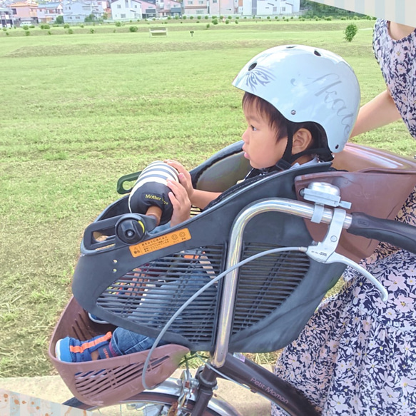 ごっつん防止☆ハンドルクッション☆送料込み☆自転車☆チャイルドシート☆ちょうちょピンク 2枚目の画像