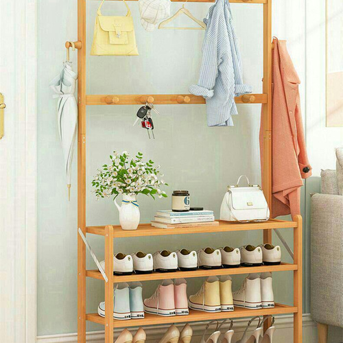 玄関収納棚 多機能折りたたみラックシューキャビネット コートシューズ一体収納6 玄関収納棚 多機能折りたたみラックシューキャビネット コートシューズ