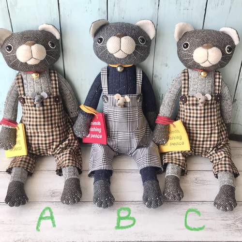 靴下ねずみクンと靴下ねこちゃん❗️】靴下ぬいぐるみ ぬいぐるみ art