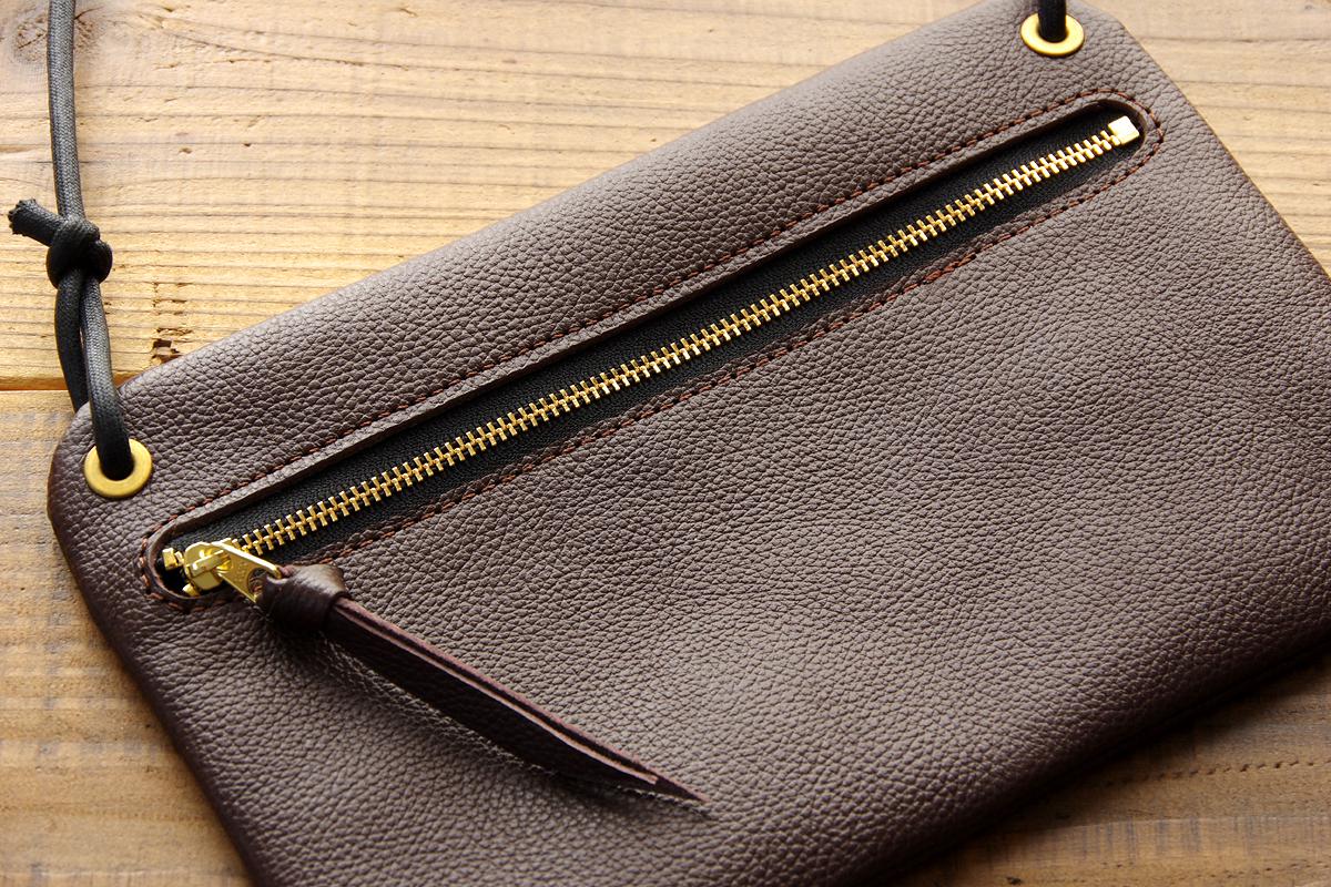 《LIONA》フラットレザーサコッシュ《5colors》