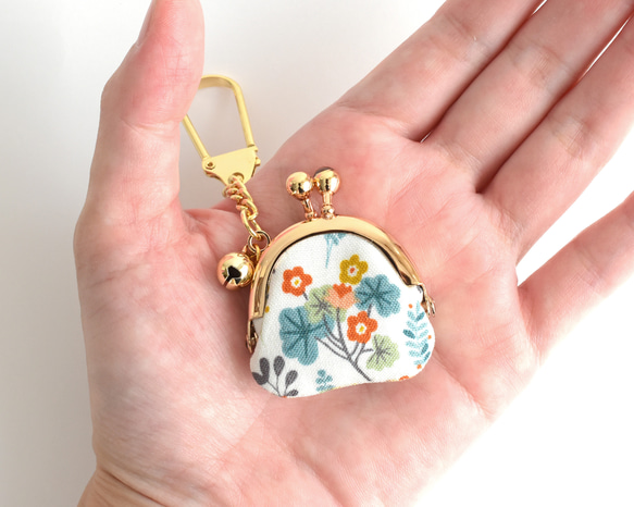 Tiny kiss lock purse keychain "Boranical Flower" G [143] 第3張的照片