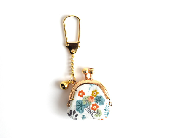 Tiny kiss lock purse keychain "Boranical Flower" G [143] 第1張的照片