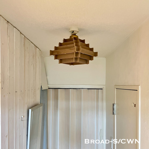 シーリングライト 照明 Broad-m/CWN 木製突板 ランプシェード E26