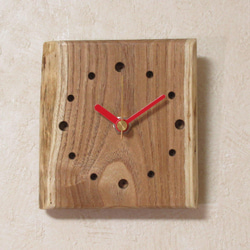 延寿・長寿・安産の木【えんじゅ《延寿・縁授》輪切り】木製時計11（掛け時計） 1枚目の画像