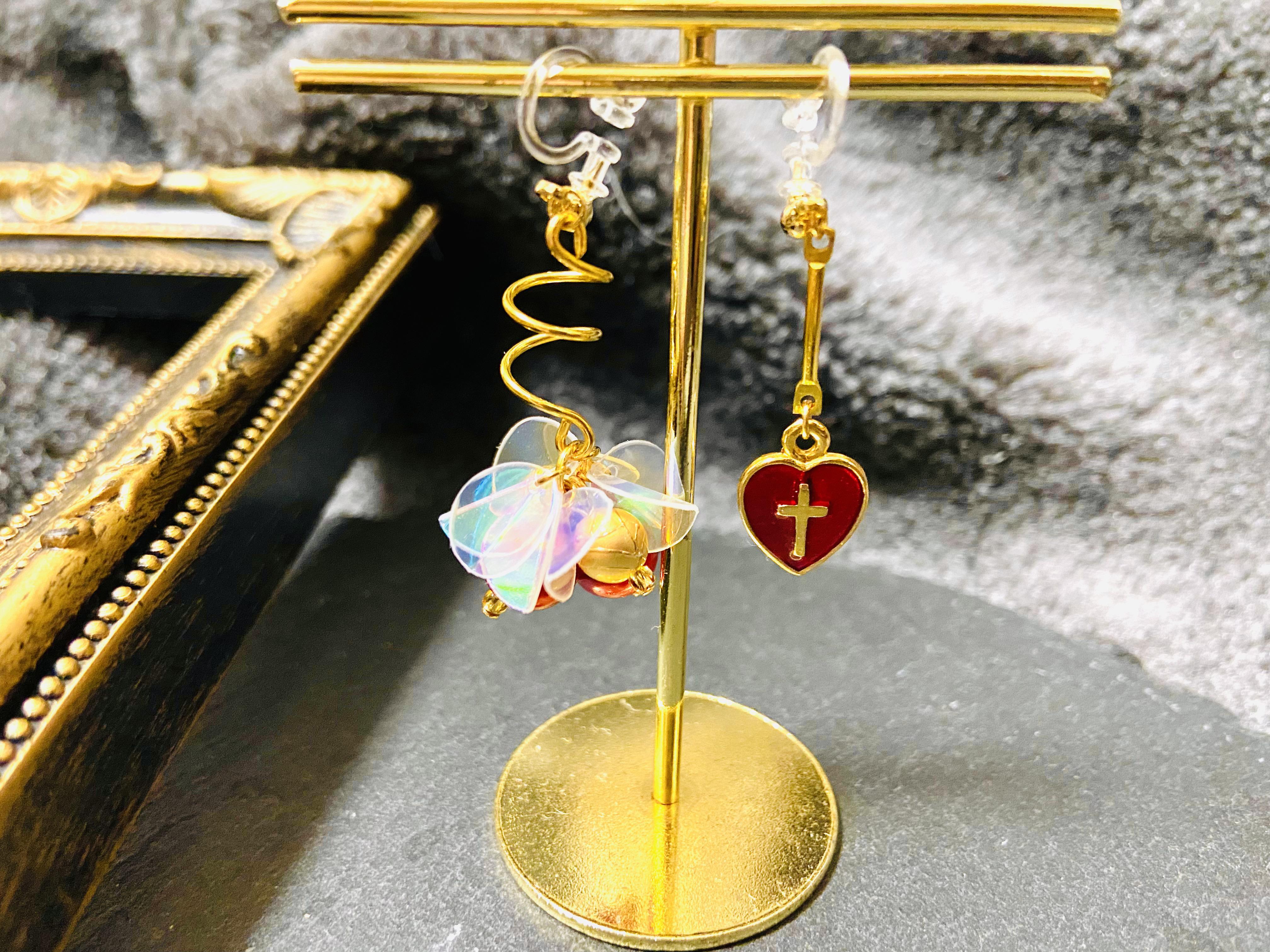 ♡ハンドメイド♡ビジューピアスイヤリング№651手染めビーズ 正規品質保証】 ♡ハンドメイド♡ビジューピアスイヤリング№651