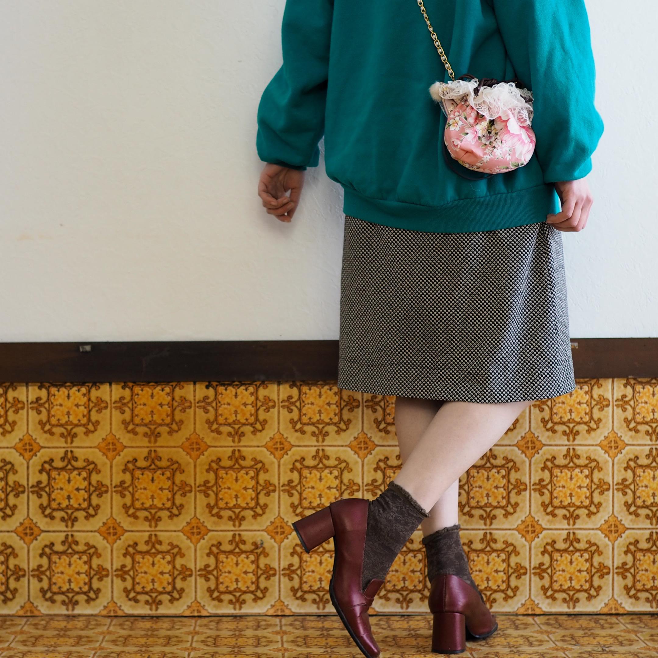 春霞のような猫耳ポシェット。台湾花布×レース×チャイナ耳｜2way仕様の一点もの