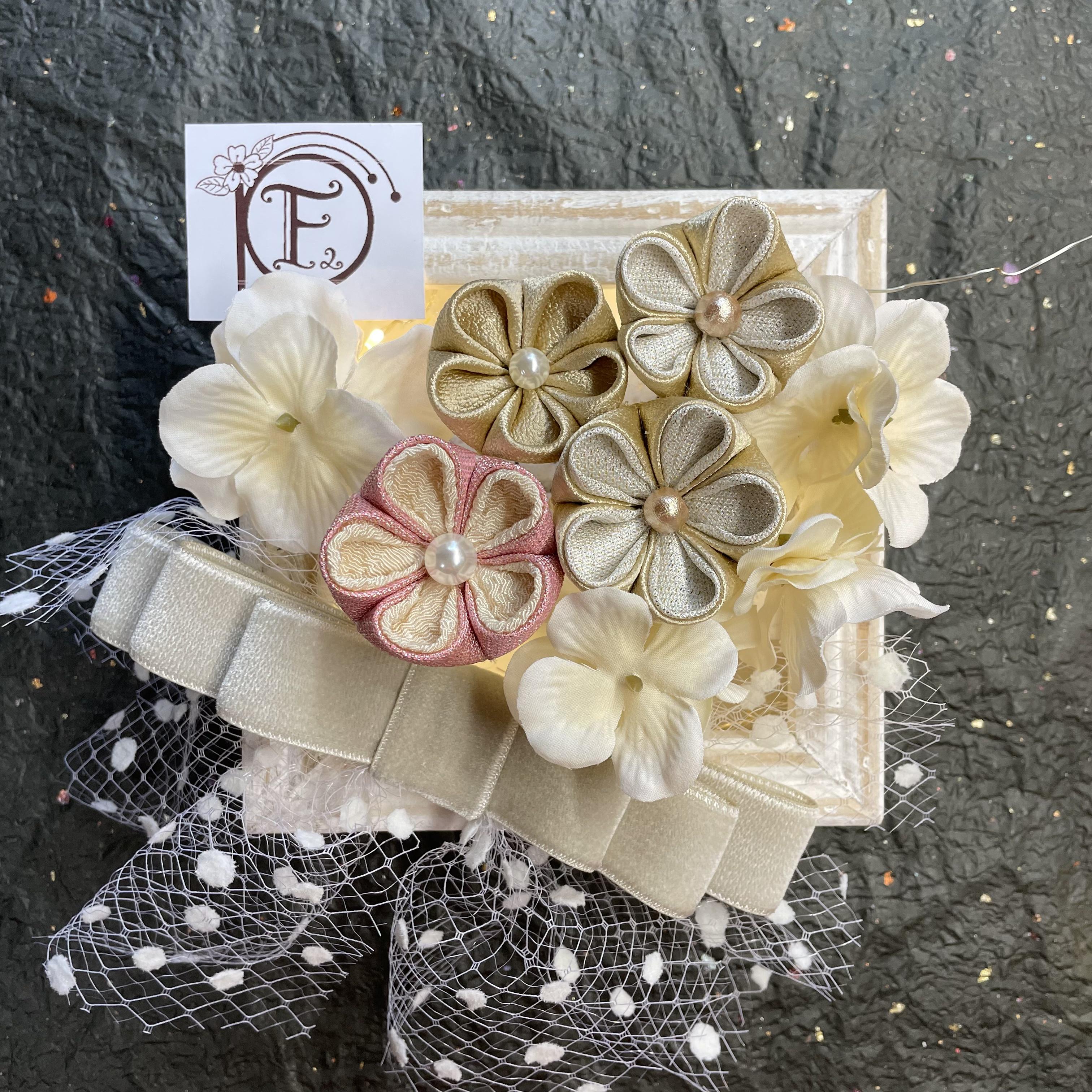 髪飾り　成人式　卒業式　つまみ細工　#21