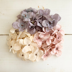 ふんわり淡色⋆*紫陽花ミックス 花材・造花・アーティフィシャル