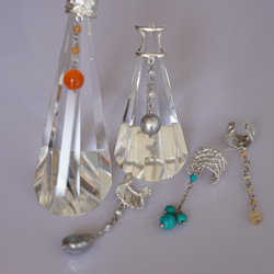 silver　イヤーカフチャーム付き　 3枚目の画像