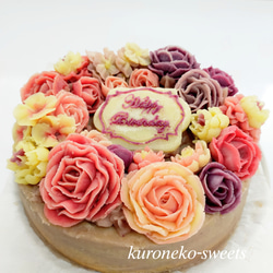 台湾カステラ × さつま芋の薔薇　グルテンフリー　バースデーケーキ　さつまいもスイーツ 厳選素材 1枚目の画像
