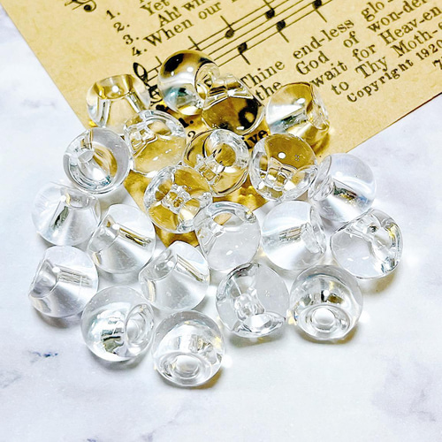 60個】【12mm】 鈴丸 ビーズ スズマル クリア ドロップ しずく