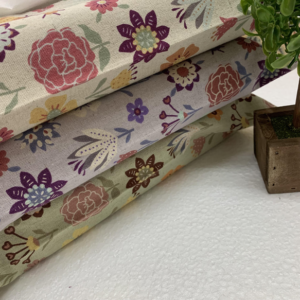 エコティッシュカバー☆マスクストッカー♪北欧風フラワーモチーフ♪4カラー 6枚目の画像