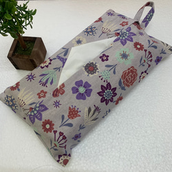 エコティッシュカバー☆マスクストッカー♪北欧風フラワーモチーフ♪4カラー 2枚目の画像