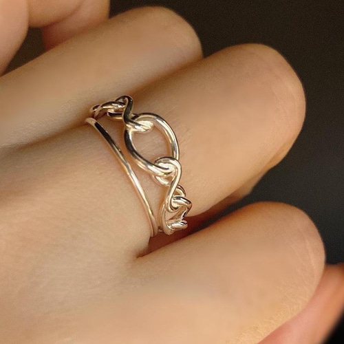 ♾インフィニティinfinity結びDesignSilver925R0363 指輪・リング