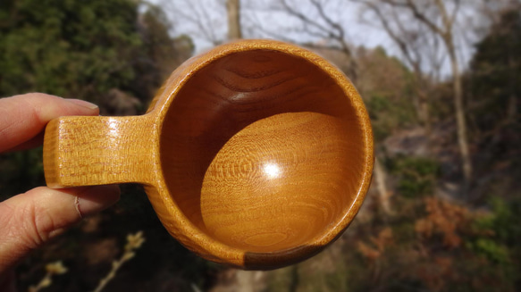 桑の一木彫りコーヒーカップ　 9枚目の画像