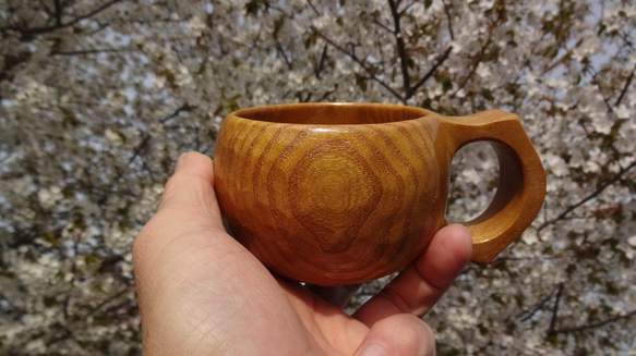 桑の一木彫りコーヒーカップ　 7枚目の画像