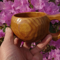 桑の一木彫りコーヒーカップ　 4枚目の画像