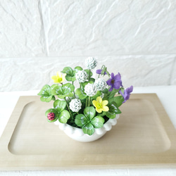 完売】パンフラワー/クレイフラワー♡ころんと可愛い♡真っ赤な苺の花