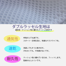 【2枚で10％引き】【2枚組】通気性抜群でスポーツ時も快適！白・黒ダブルラッセル地マスク一枚：抗菌処理済み：不織布付き 2枚目の画像