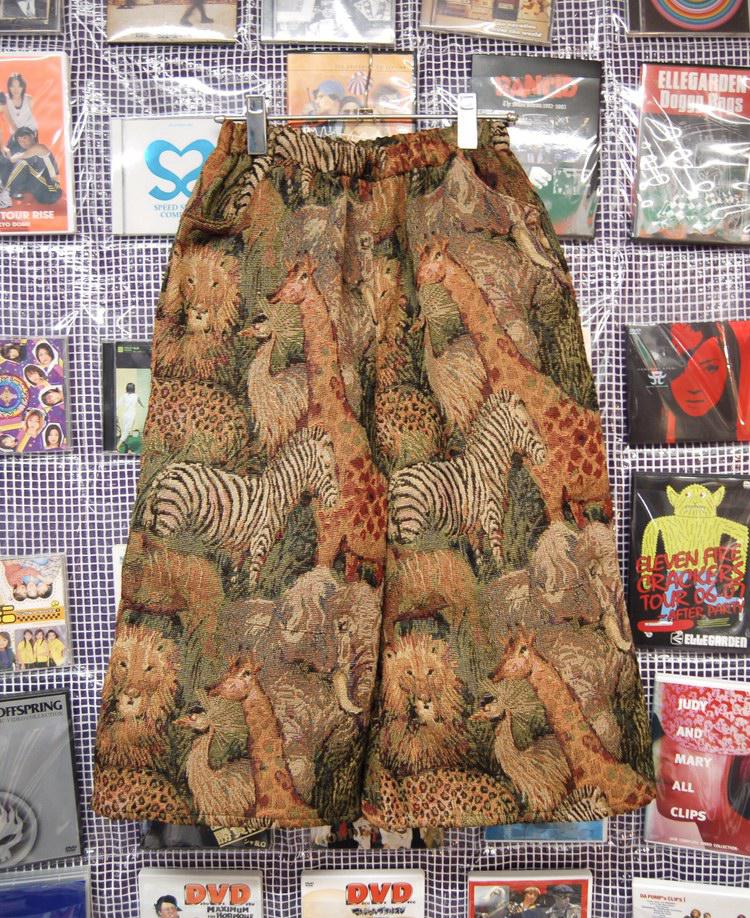 アニマルサファリ柄ゴブラン織ハーフパンツ