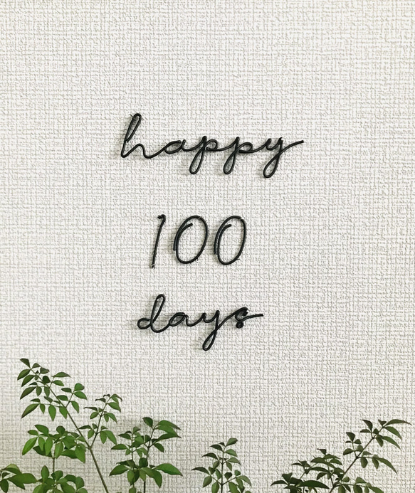 100日祝いワイヤー 1枚目の画像