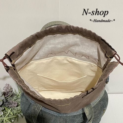 デニム*リメイク♪フリルトートバッグ❥ハンドメイド❥ トートバッグ N 