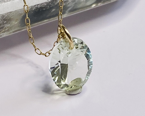 ♢Nページです♢K18 グリーンアメジスト チャーム ペンダントトップ ♢Nページです♢K18 グリーンアメジスト チャーム ペンダント