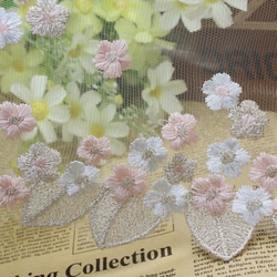 セール006 桜生地 ケミカルモチーフ 刺繍 レース ハンドメイド素材 2m 5枚目の画像
