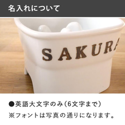 【送料無料】名入れ 早食い防止 スタンプ 高台フードボウル 【中】 pet119 13枚目の画像