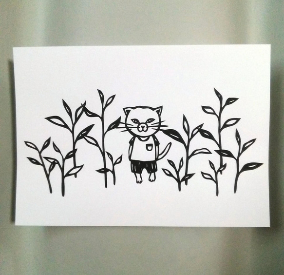 【切り絵】原画　A5サイズ　grass2 1枚目の画像