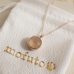 ペットの毛から作るジュエリー犬 猫 うちの子オーダー　クリスタル水晶ネックレス　K10・K18・Pt900 9枚目の画像