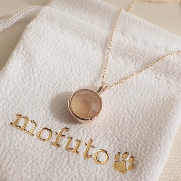 ペットの毛から作るジュエリー犬 猫 うちの子オーダー　クリスタル水晶ネックレス　K10・K18・Pt900 9枚目の画像