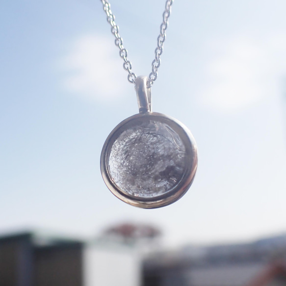 ペットの毛から作るジュエリー犬 猫 うちの子オーダー　クリスタル水晶ネックレス　K10・K18・Pt900 7枚目の画像