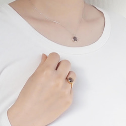 ペットの毛から作るジュエリー犬 猫 うちの子オーダー　クリスタル水晶ネックレス　K10・K18・Pt900 12枚目の画像