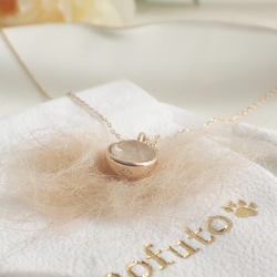 ペットの毛から作るジュエリー犬 猫 うちの子オーダー　クリスタル水晶ネックレス　K10・K18・Pt900 8枚目の画像