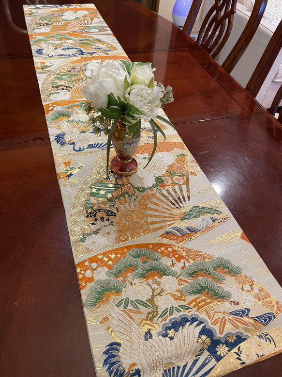 A869豪華刺繍‼️花嫁衣装帯‼️テーブルランナー1ｍ75cm A869豪華刺繍‼️花嫁衣装帯‼️テーブルランナー1m75cm - メルカリ