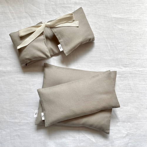 首・肩用》紐付き 米ぬか玄米カイロ（選べるハーブ）肩こりさん、頭痛