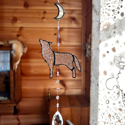 シャチのステンドグラスサンキャッチャー サンキャッチャー 波 通販