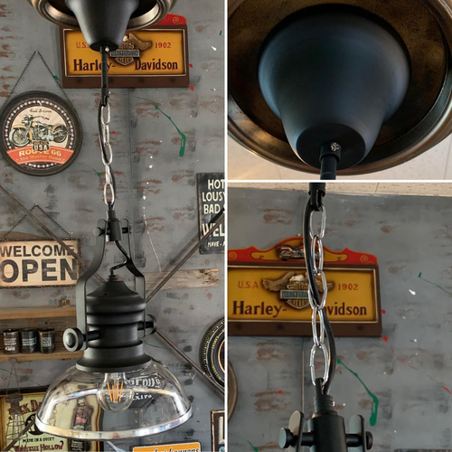 アメリカンヴィンテージ style/ インダストリアル式 ペンダントランプ