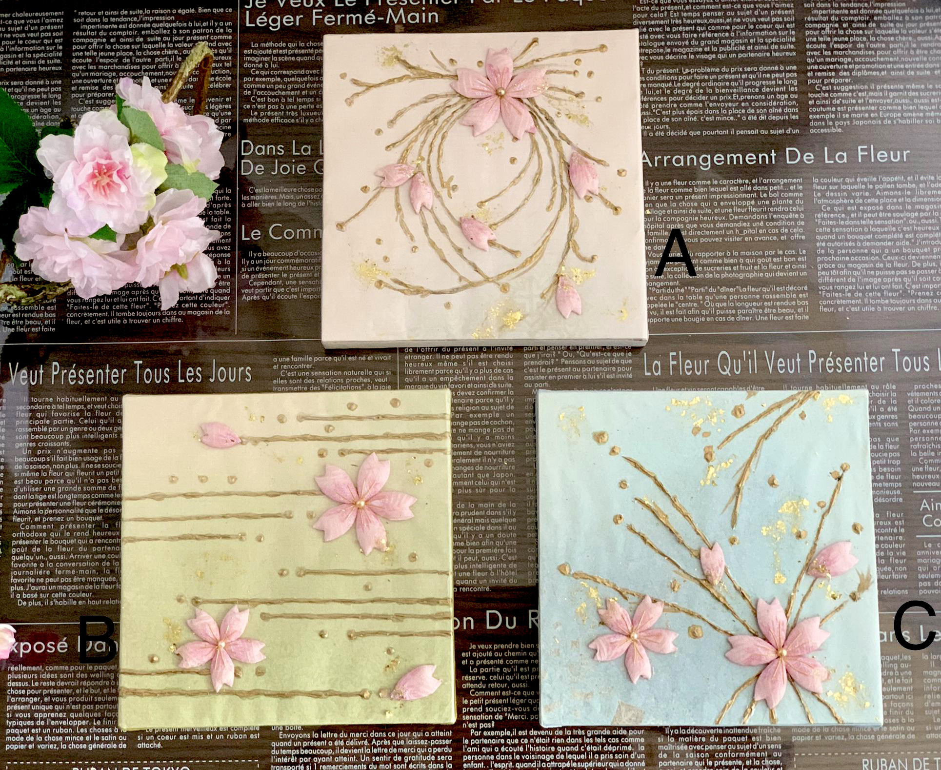 押し絵 押し絵アート (花シリーズ・桜) その他インテリア雑貨 CYOUKA