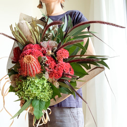 フレッシュブーケ そのままスワッグに 季節のお花おまかせ Lサイズ　＊特集掲載作品＊ 11枚目の画像
