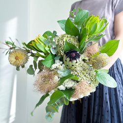 フレッシュブーケ そのままスワッグに 季節のお花おまかせ Lサイズ　＊特集掲載作品＊ 8枚目の画像