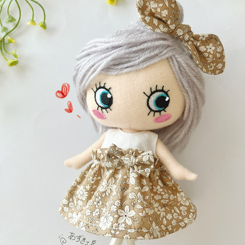 カフェオレ色ワンピース♡ヘアゴムセット イルメール イーマリー