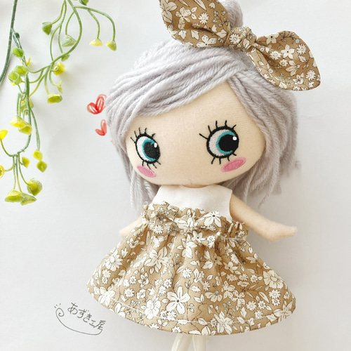 イルメールハッピードールサイズアラン風カーディガンセット ブルー