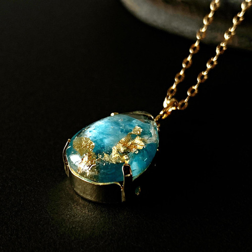 ユニセックス】感情をデトックス・ブルーアパタイト・ネックレス  